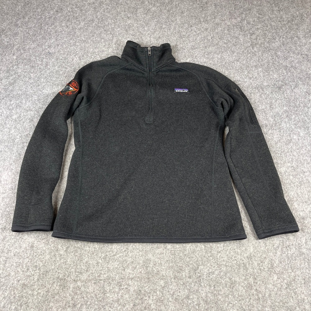 Patagonia Better Sweater‎ 1/4 Zip Womens Med Grey Fleece Outdoor 480th FS Patch